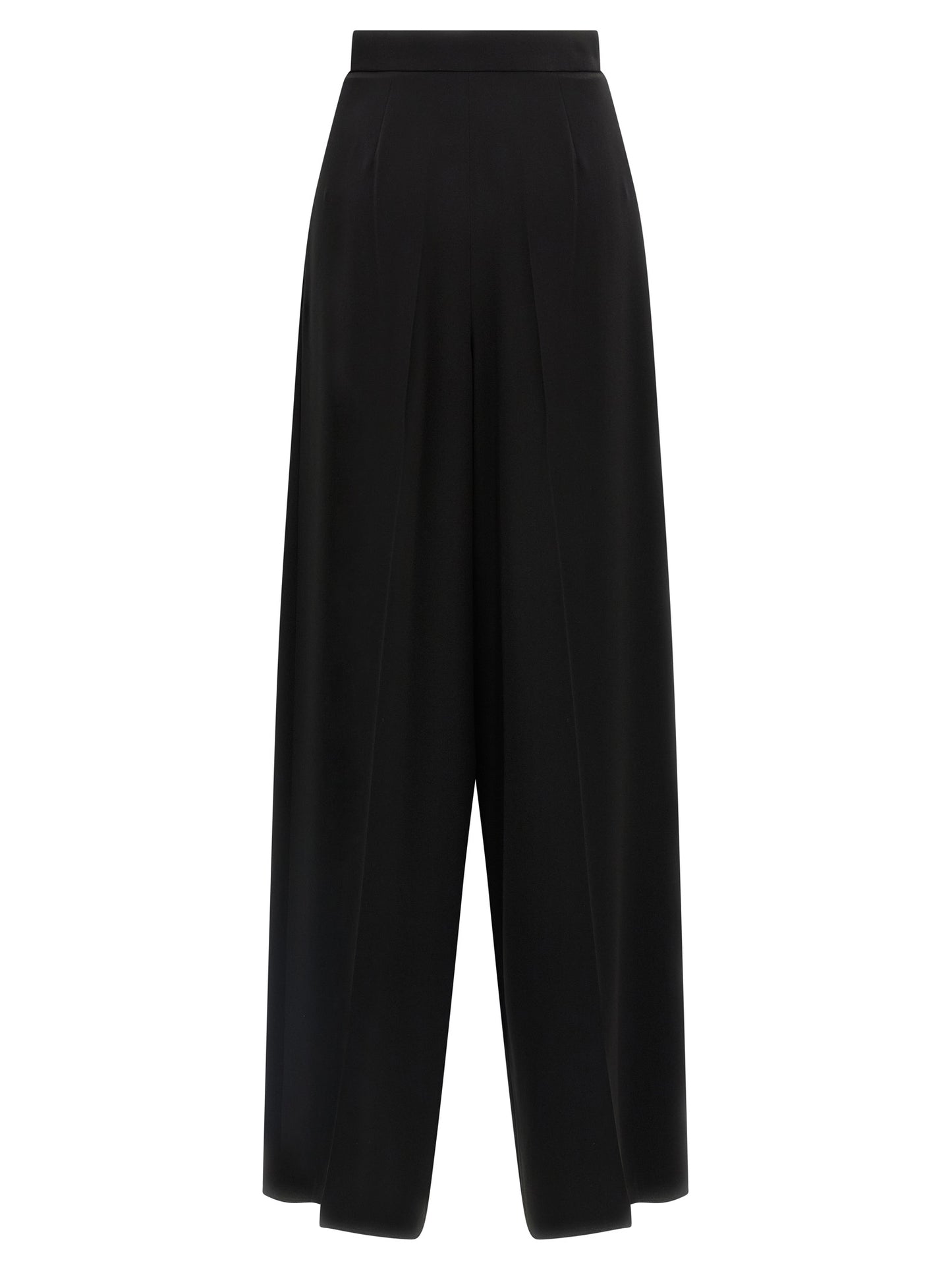 Palazzo Pants by Max Mara for women in polyester black features an refined tailoring silhouette, showcasing a premium wide with a high rise and long cut for a refined tailoring look.