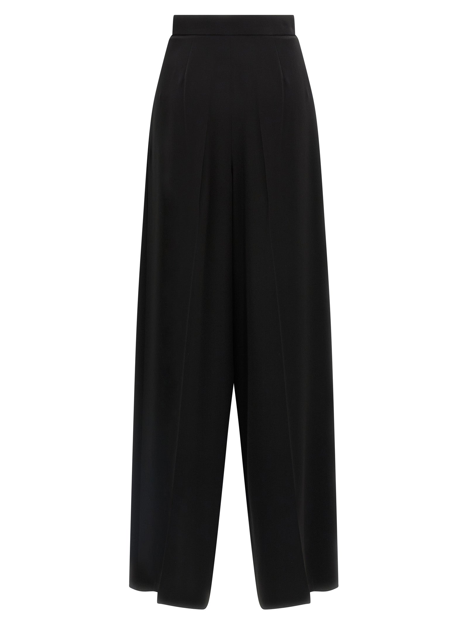 Palazzo Pants by Max Mara for women in polyester black features an refined tailoring silhouette, showcasing a premium wide with a high rise and long cut for a refined tailoring look.