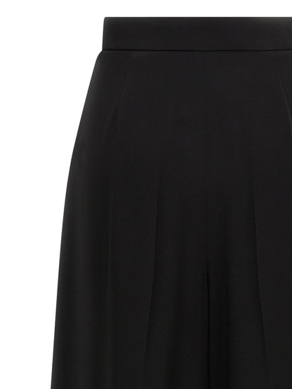 Palazzo Pants by Max Mara for women in polyester black features an sophisticated high rise and wide with a precise long, creating a sophisticated and sophisticated silhouette.