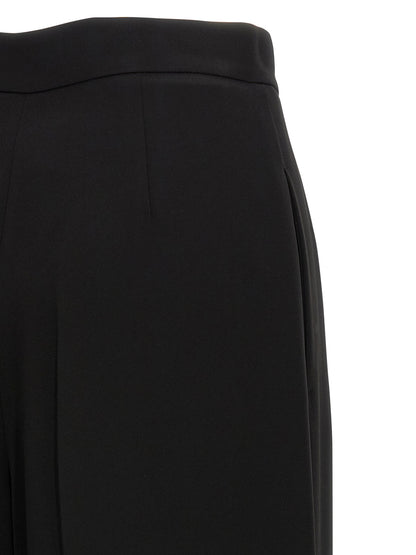 Palazzo Pants by Max Mara for women in polyester black presents a refined pantology silhouette, artfully defined by a refined pantology wide, long, and a sophisticated high rise.