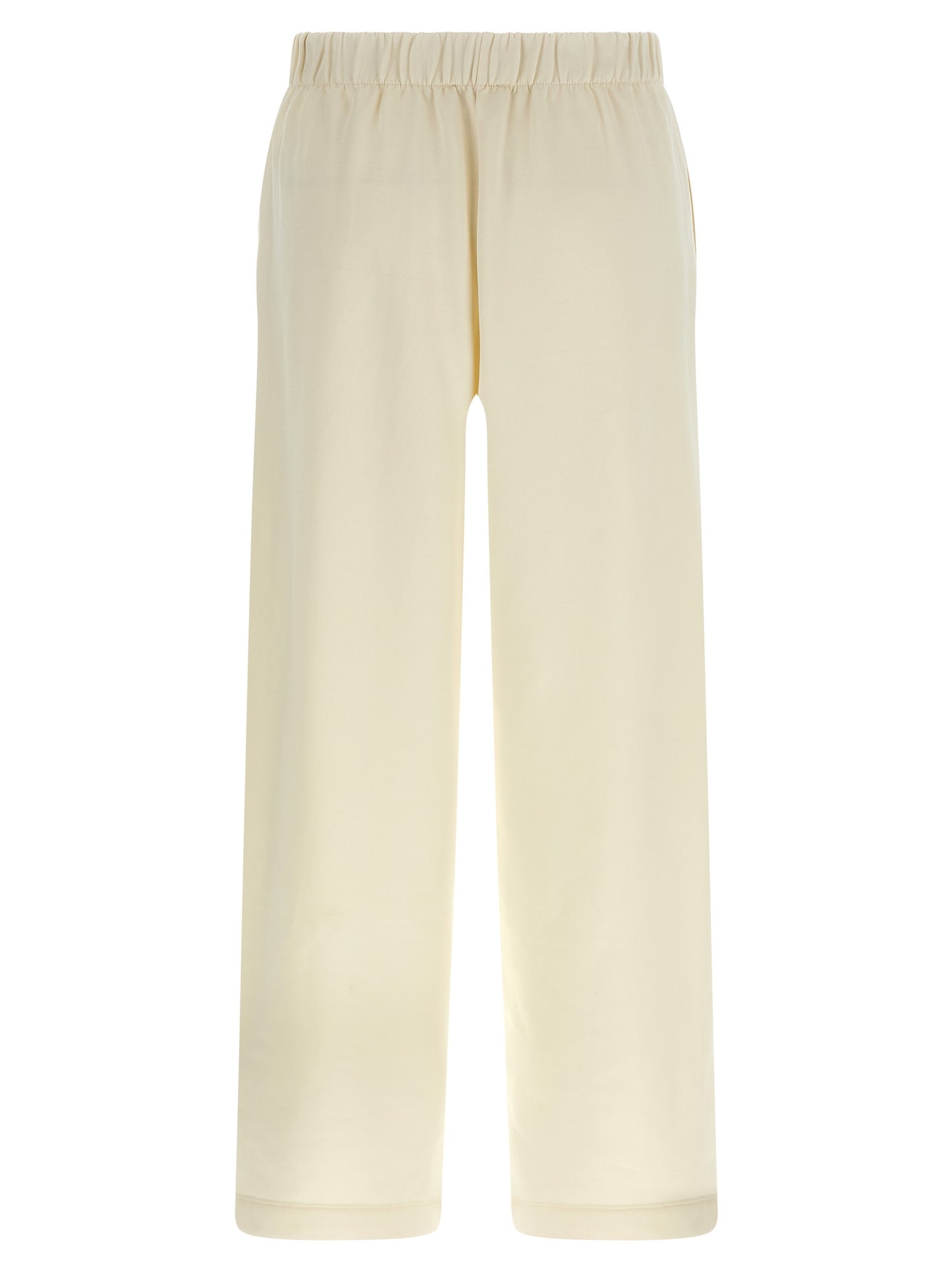 Casual Pants by Max Mara for women in silk & cotton white features an refined tailoring silhouette, showcasing a premium straight-leg with a and long cut for a refined tailoring look.