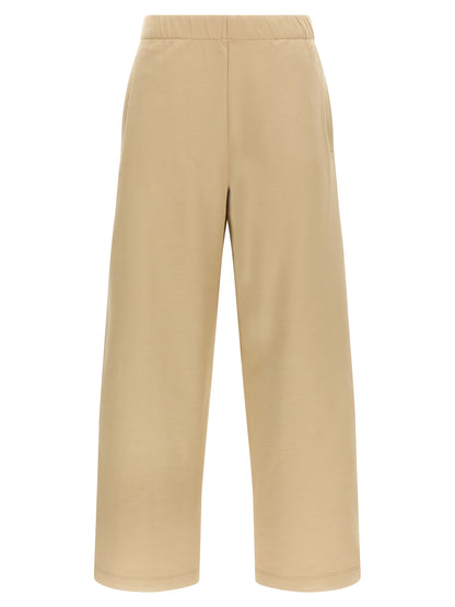 Casual Pants by Max Mara for women in silk & cotton brown presents a refined pantology silhouette, artfully defined by a refined pantology straight-leg, long, and a sophisticated .