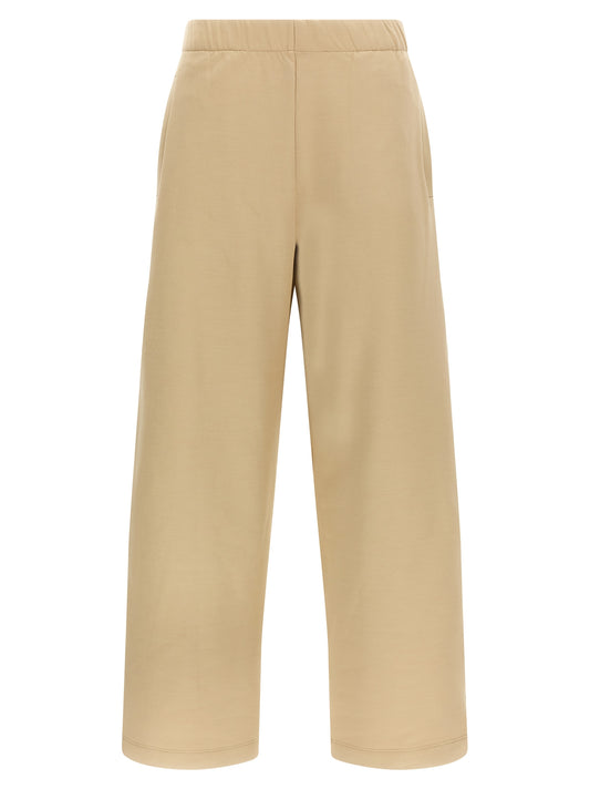 Casual Pants by Max Mara for women in silk & cotton brown presents a refined pantology silhouette, artfully defined by a refined pantology straight-leg, long, and a sophisticated .