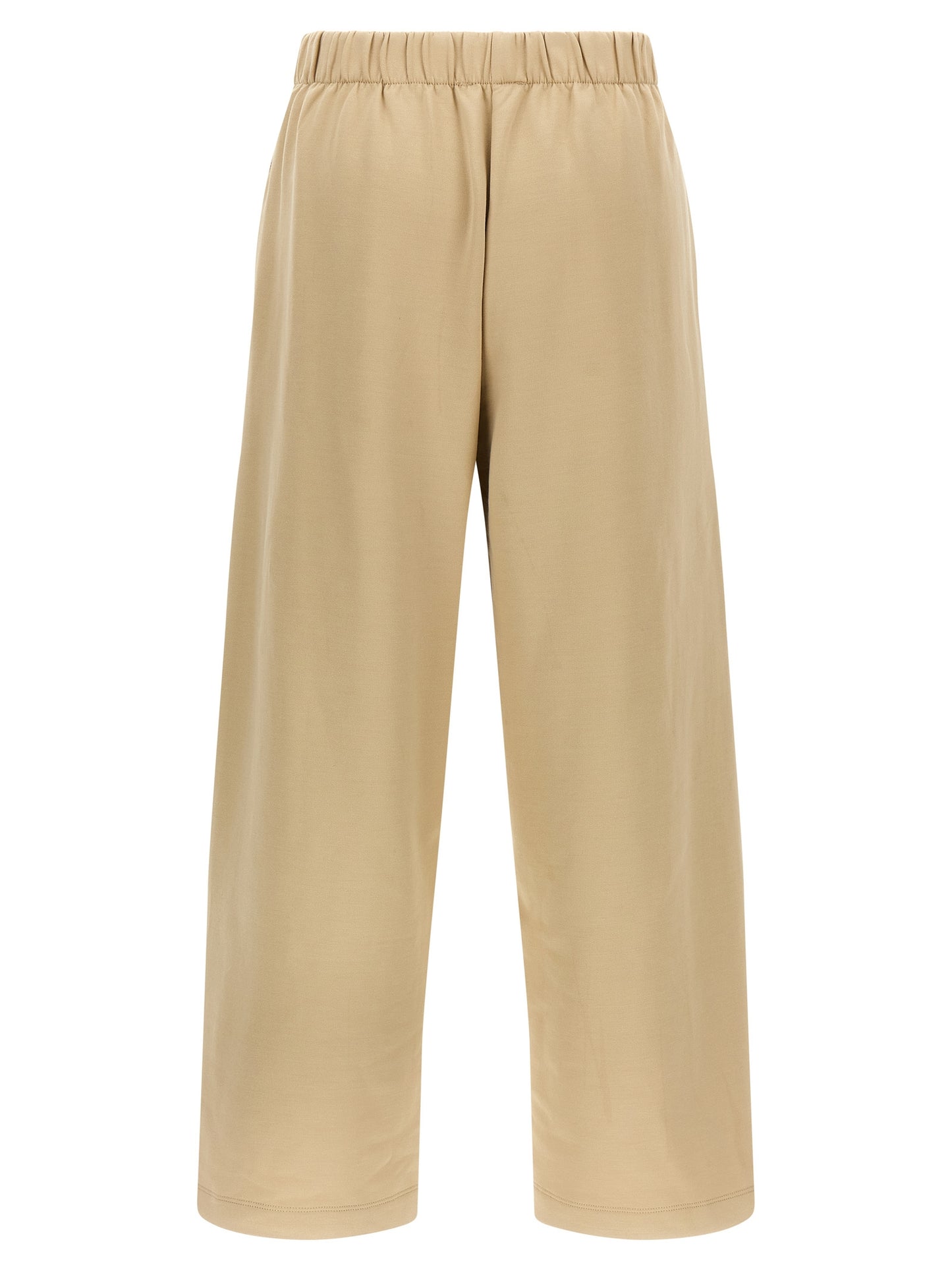 Casual Pants by Max Mara for women in silk & cotton brown features an sartorial straight-leg and long with a cut for a sartorial finish.