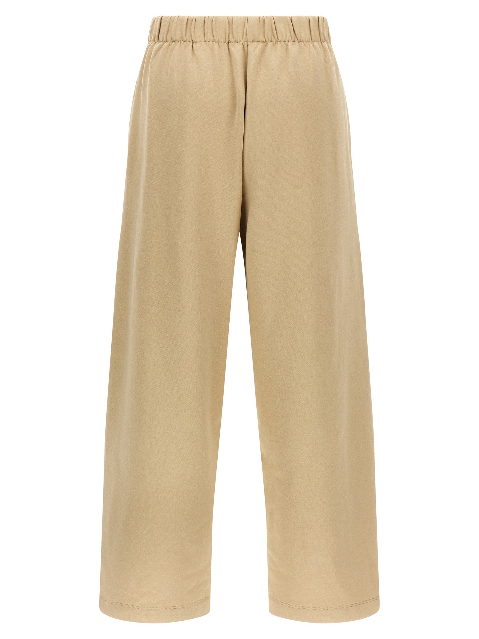 Casual Pants by Max Mara for women in silk & cotton brown features an sartorial straight-leg and long with a cut for a sartorial finish.