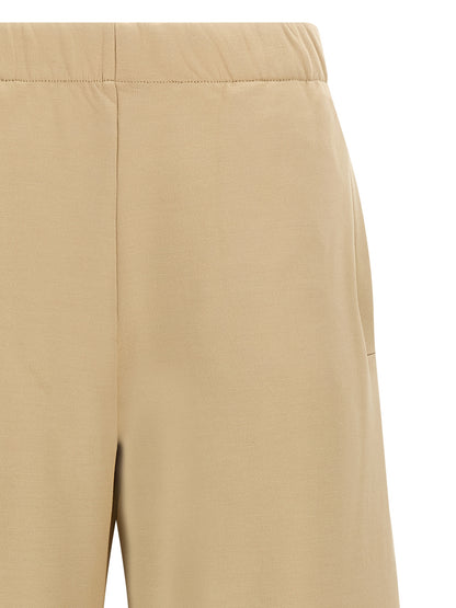 Casual Pants by Max Mara for women in silk & cotton brown features a polished silhouette with a polished straight-leg, reaching a polished long and finished with a polished .