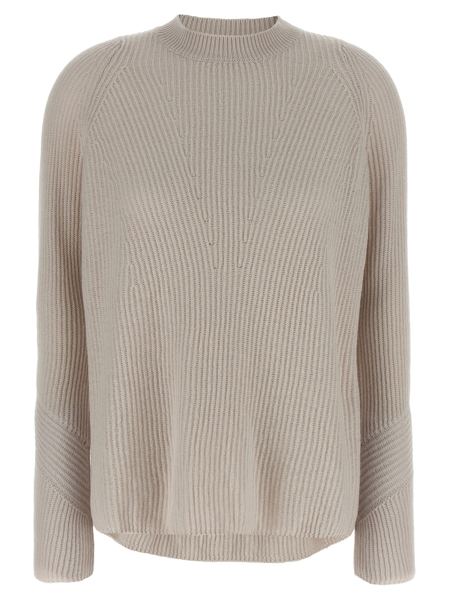 Cardigan by S Max Mara for women in wool beige showcases a luxurious silhouette, meticulously detailed with a sophisticated crew neckline and for a refined finish.