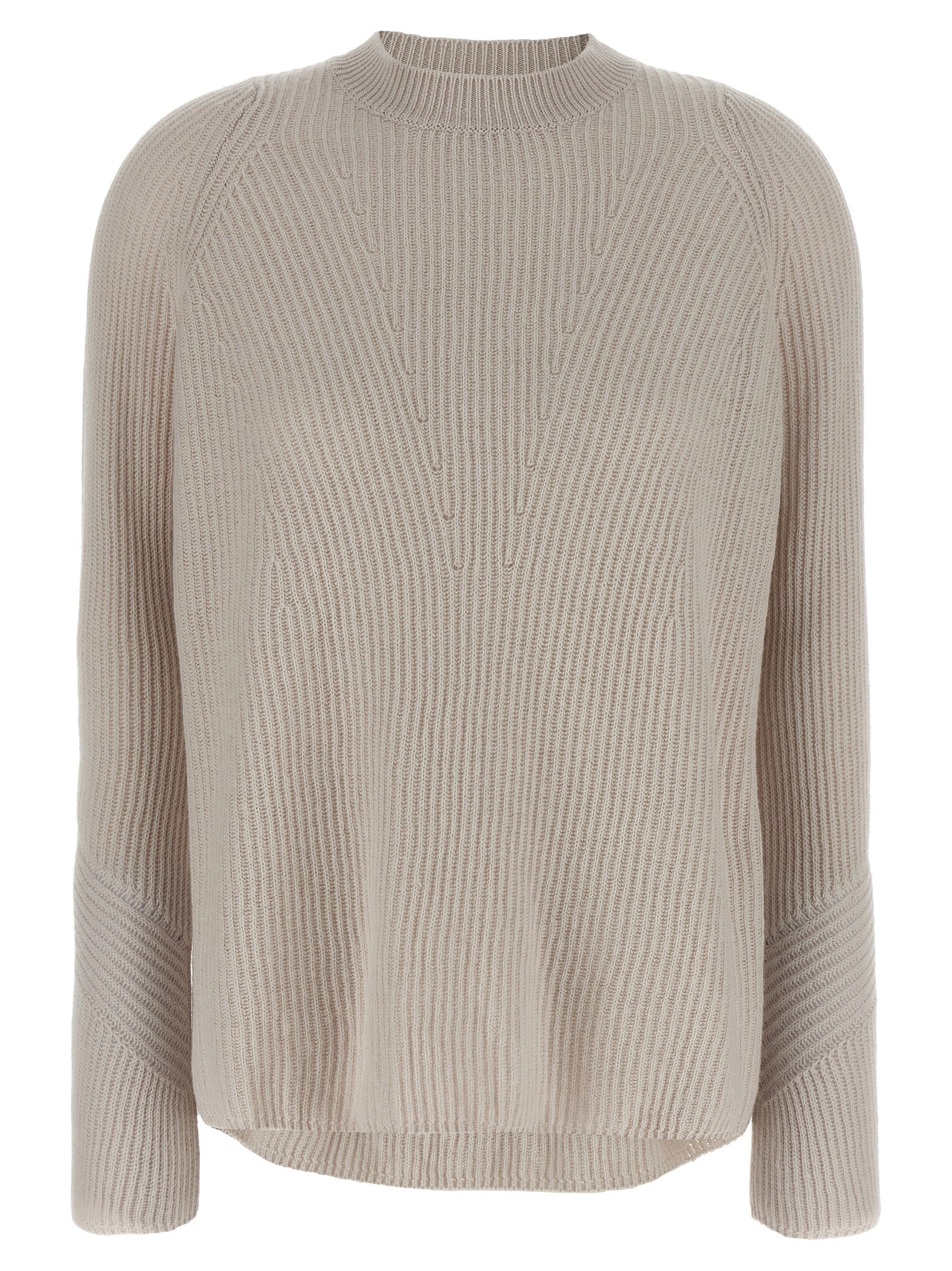Cardigan by S Max Mara for women in wool beige showcases a luxurious silhouette, meticulously detailed with a sophisticated crew neckline and for a refined finish.