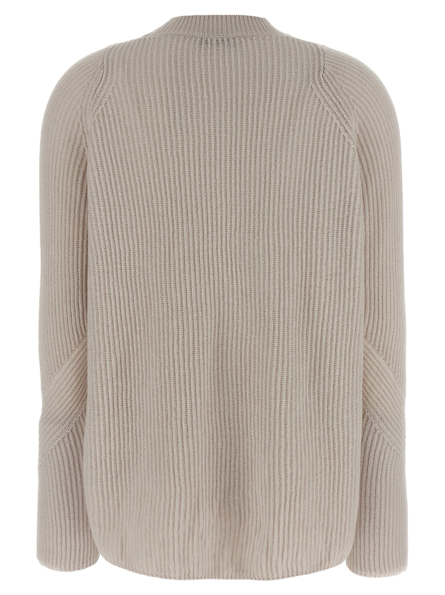 Cardigan by S Max Mara for women in wool beige features an impeccable silhouette, showcasing a sophisticated crew neckline and detail for a truly impeccable finish.