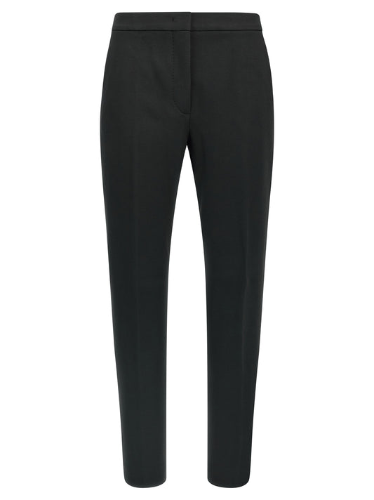 Casual Pants by Max Mara for women in stretch polyamide viscose black features an refined tailoring silhouette, showcasing a premium straight-leg & cropped with a and cropped cut for a refined tailoring look.