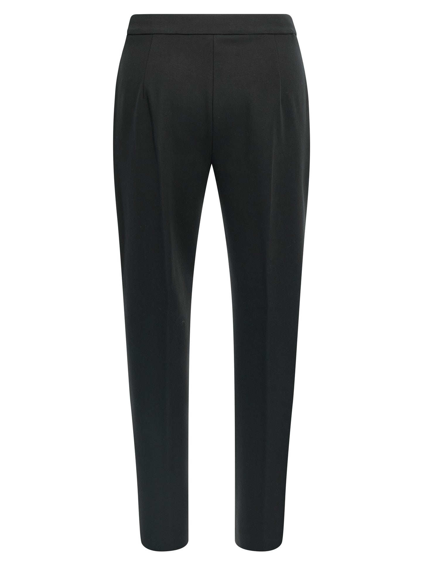 Casual Pants by Max Mara for women in stretch polyamide viscose black presents a tailored silhouette, showcasing a tailored straight-leg & cropped and cropped cut with a refined for a truly tailored aesthetic.