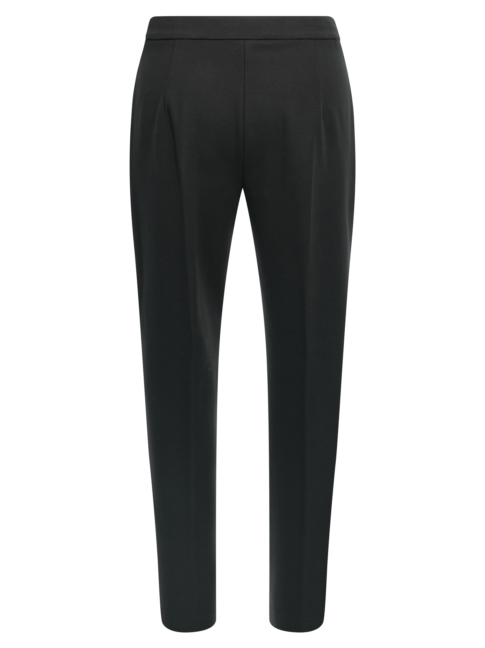 Casual Pants by Max Mara for women in stretch polyamide viscose black presents a tailored silhouette, showcasing a tailored straight-leg & cropped and cropped cut with a refined for a truly tailored aesthetic.