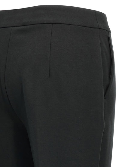 Casual Pants by Max Mara for women in stretch polyamide viscose black features a polished silhouette with a polished straight-leg & cropped, reaching a polished cropped and finished with a polished .