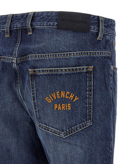 Jeans by Givenchy for men in denim cotton blue features an sophisticated and straight-leg with a precise long, creating a sophisticated and sophisticated silhouette.