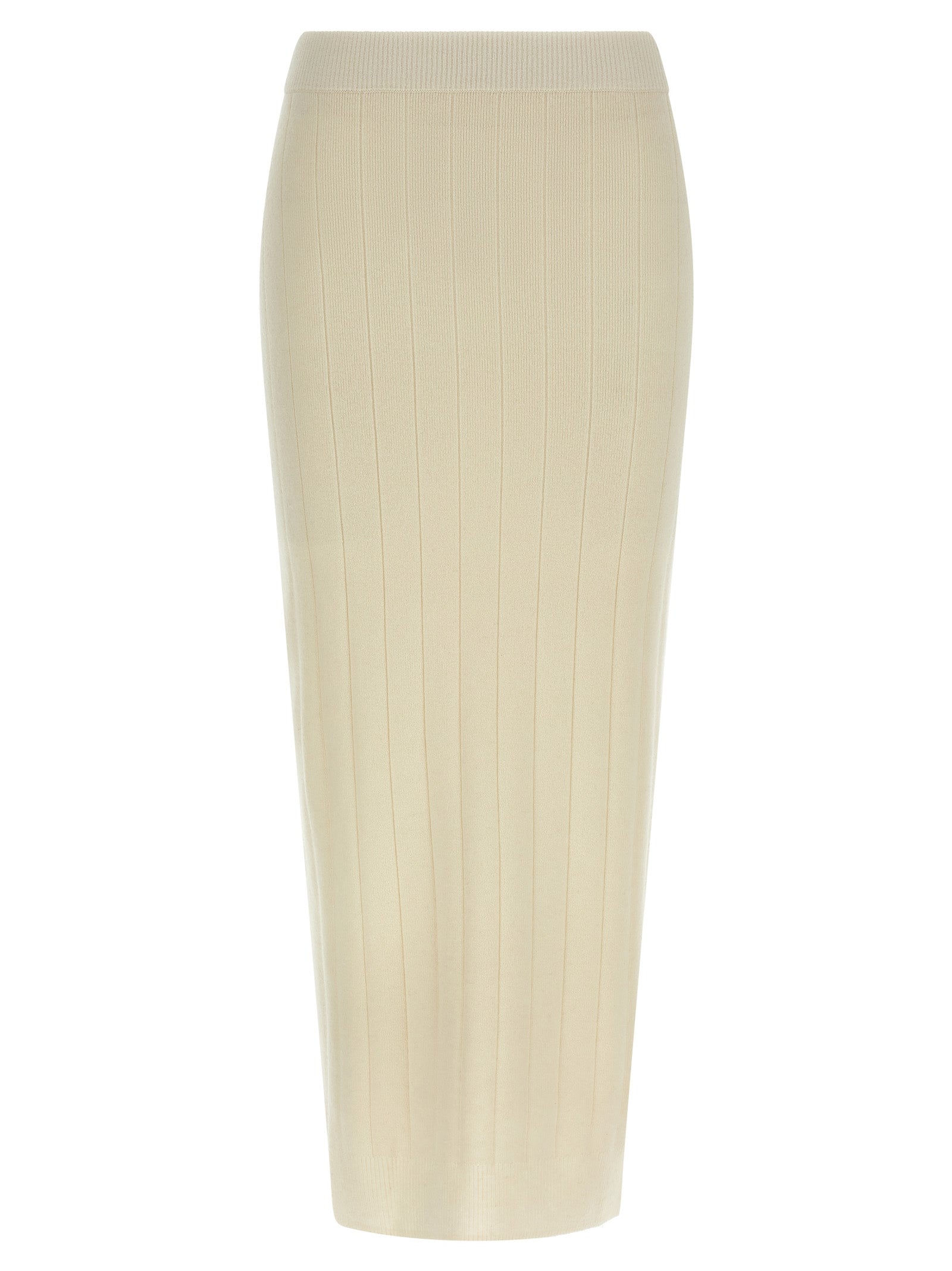 Skirt by Max Mara for women in cashmere white features a captivating silhouette, showcasing the captivating Women's Cashmere Midi Skirt design with a sophisticated midi for a captivating look.