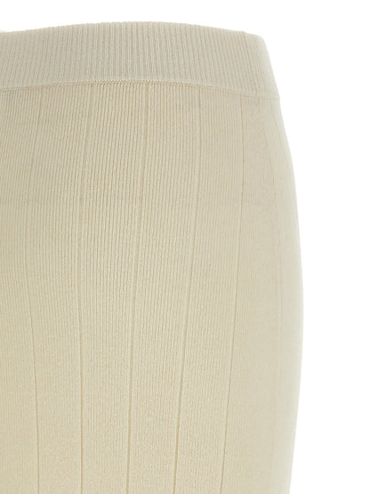 Skirt by Max Mara for women in cashmere white features a sublime silhouette, showcasing the sublime design of the Women's Cashmere Midi Skirt in a sophisticated midi.