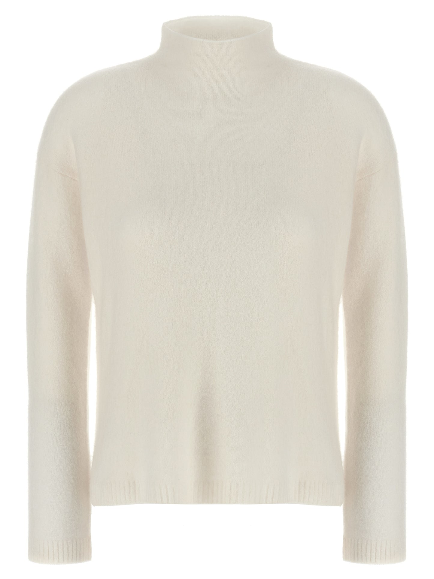 Cardigan by Max Mara for women in polyamide & cashmere white features a dramatic silhouette, showcasing a sophisticated and dramatic long-sleeve detail for a timeless, premium look.