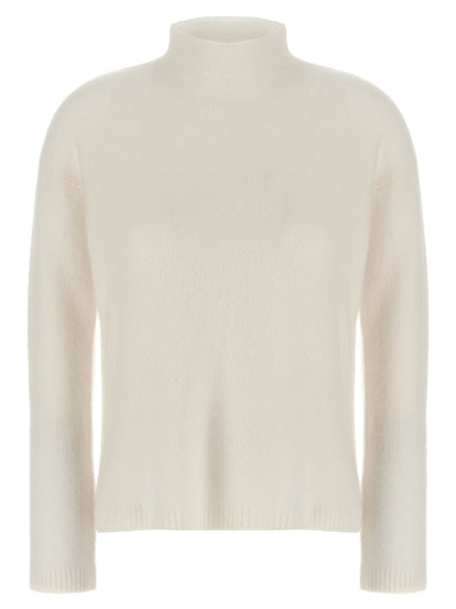 Cardigan by Max Mara for women in polyamide & cashmere white features a dramatic silhouette, showcasing a sophisticated and dramatic long-sleeve detail for a timeless, premium look.