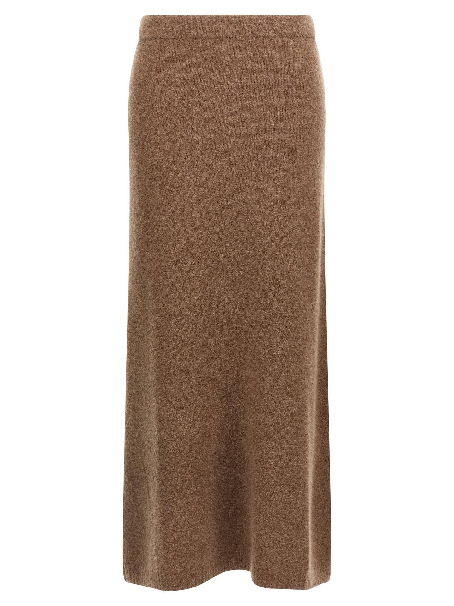 Skirt by Max Mara for women in polyamide & cashmere gray features a contoured silhouette from the Women's Wrap Flared Polyamide & Cashmere Midi Skirt collection, characterized by its contoured midi for a contoured finish.