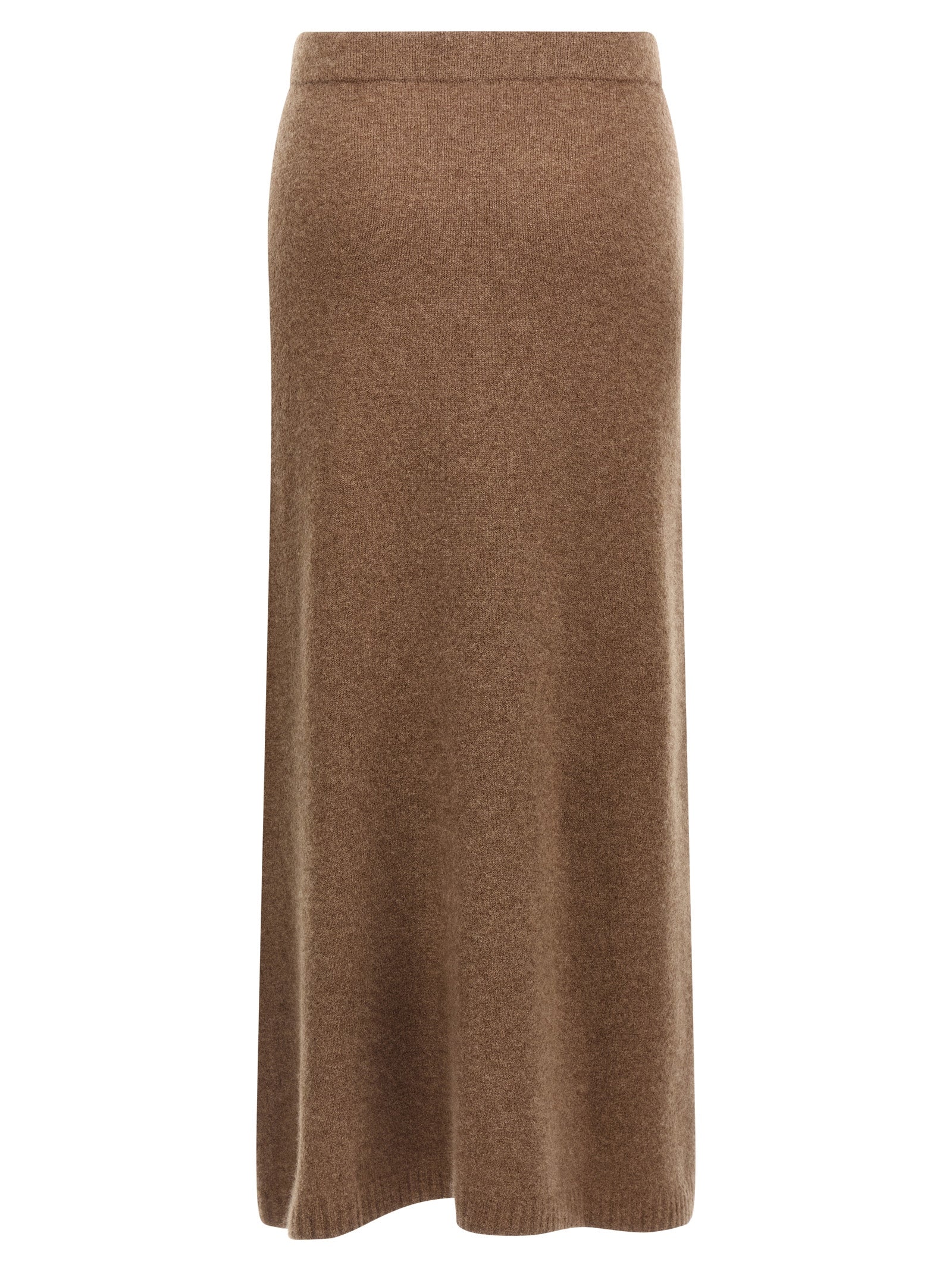 Skirt by Max Mara for women in polyamide & cashmere gray features a captivating silhouette, showcasing the captivating Women's Wrap Flared Polyamide & Cashmere Midi Skirt design with a sophisticated midi for a captivating look.
