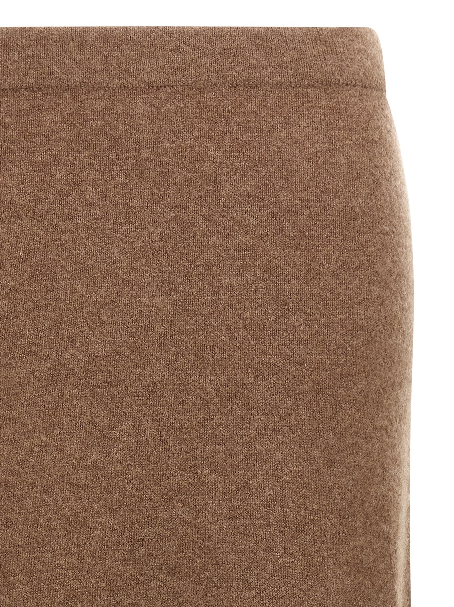 Skirt by Max Mara for women in polyamide & cashmere gray features a sublime silhouette, showcasing the sublime design of the Women's Wrap Flared Polyamide & Cashmere Midi Skirt in a sophisticated midi.