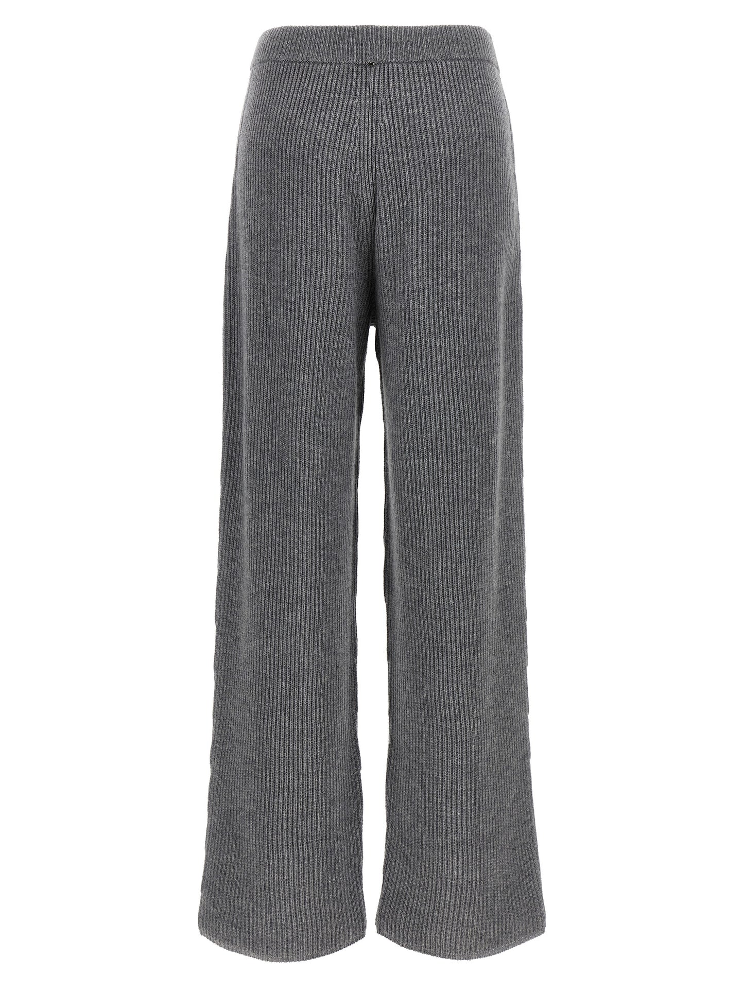 Trousers by Sportmax for women in cashmere gray features an on trend silhouette, showcasing a sophisticated straight-leg & wide with a long and for an on trend finish.