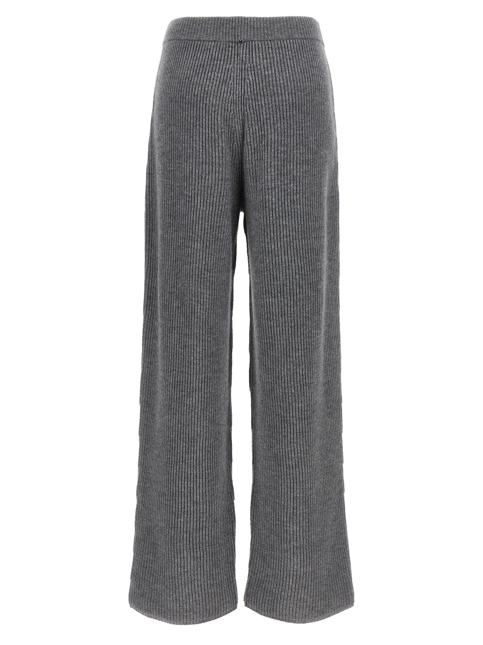 Trousers by Sportmax for women in cashmere gray features an on trend silhouette, showcasing a sophisticated straight-leg & wide with a long and for an on trend finish.