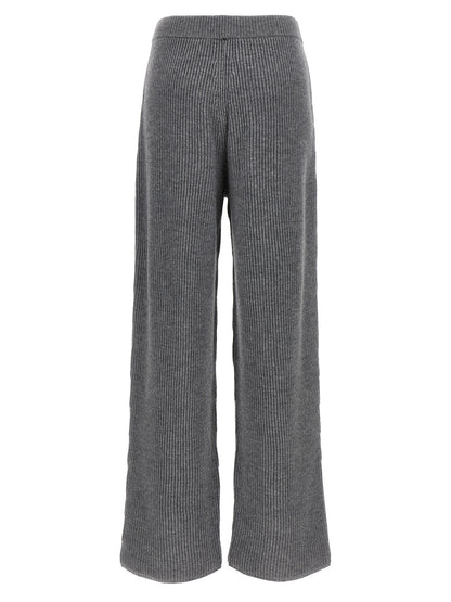 Trousers by Sportmax for women in cashmere gray features an on trend silhouette, showcasing a sophisticated straight-leg & wide with a long and for an on trend finish.