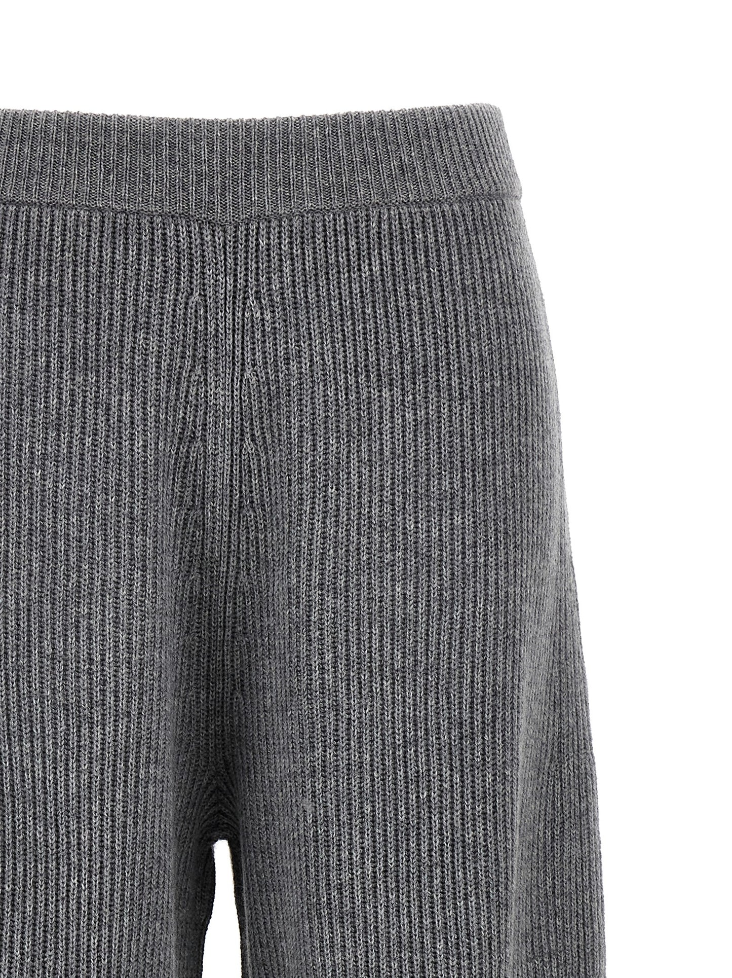 Trousers by Sportmax for women in cashmere gray features a artisanal silhouette, showcasing a sophisticated straight-leg & wide with a long and for a artisanal finish.