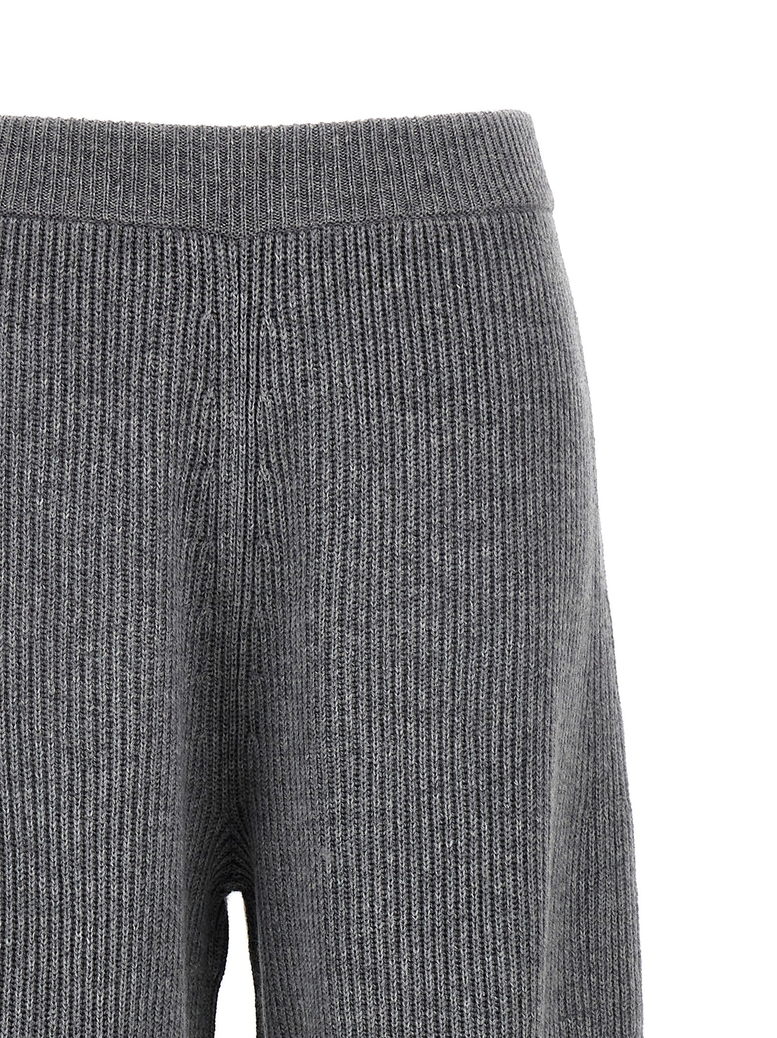Trousers by Sportmax for women in cashmere gray features a artisanal silhouette, showcasing a sophisticated straight-leg & wide with a long and for a artisanal finish.
