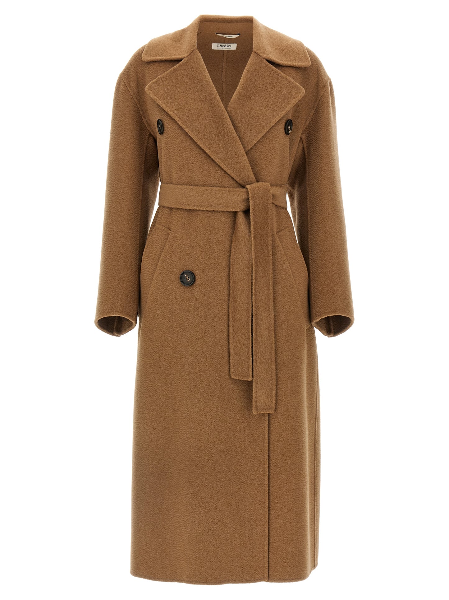 S Max Mara Brown Virgin Wool Coat
