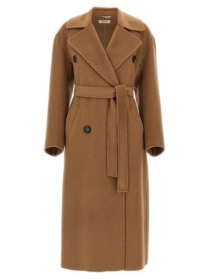 S Max Mara Brown Virgin Wool Coat