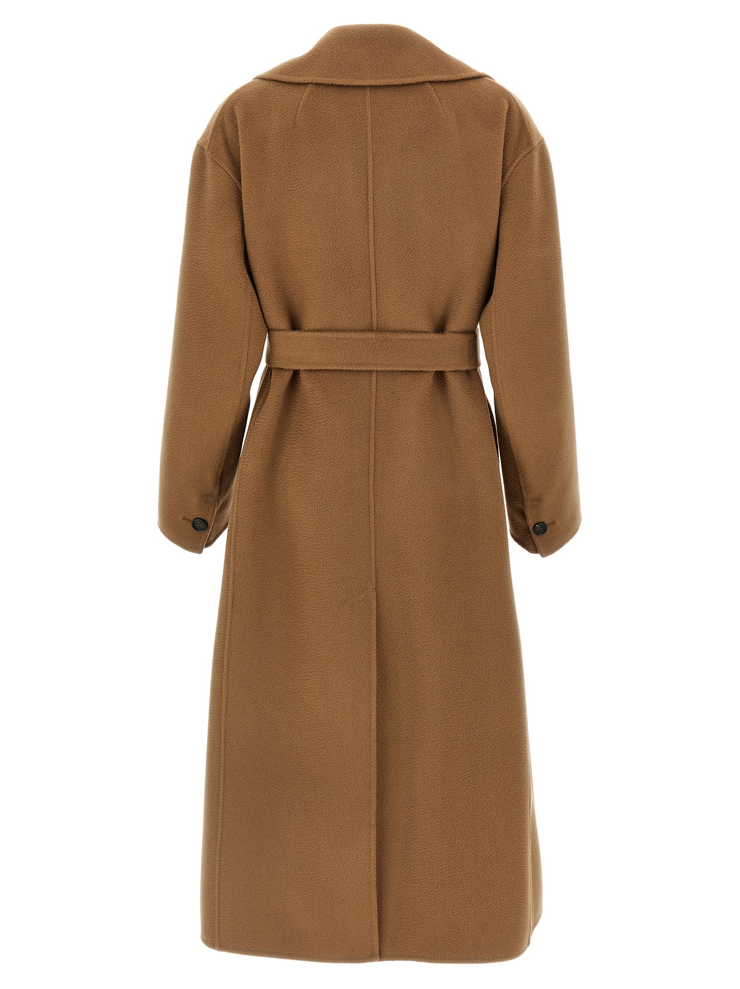 S Max Mara Brown Virgin Wool Coat