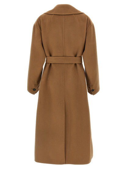 S Max Mara Brown Virgin Wool Coat
