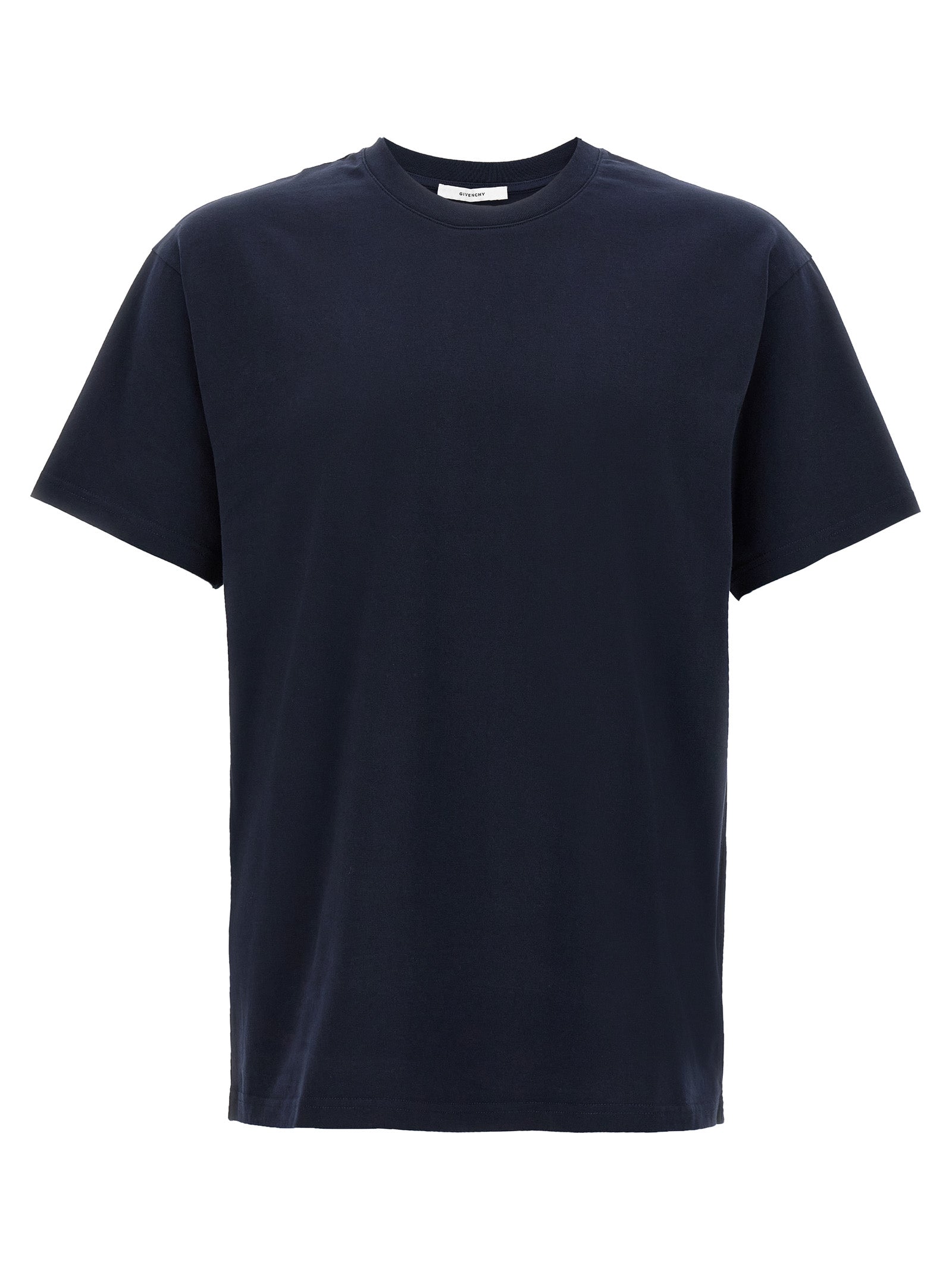 T-Shirt by Givenchy for men in cotton blue & print showcases a chic silhouette, artfully detailed with a chic and short-sleeve for a chic finish.