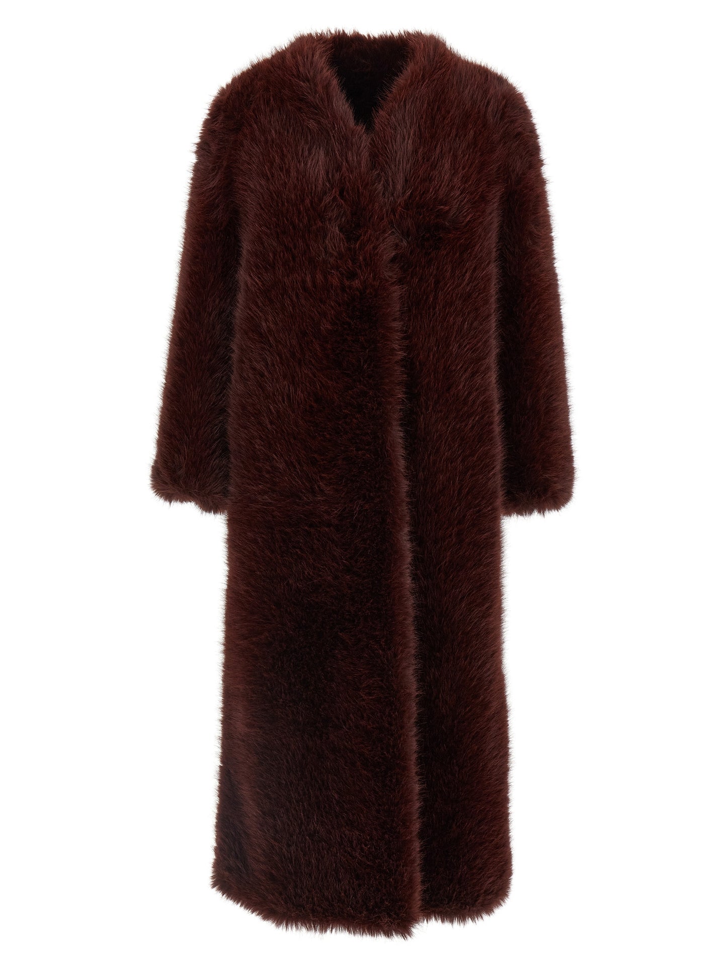 B&B COUTURE Bordeaux Polyester Coat