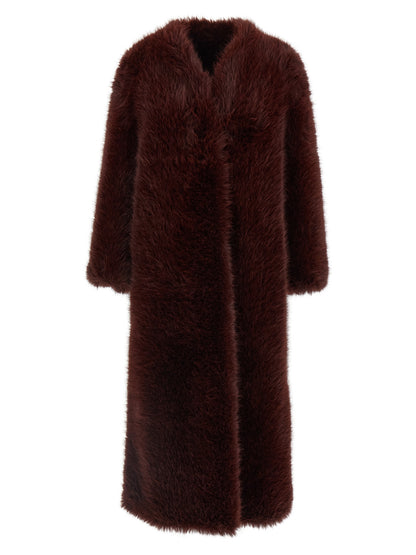 B&B COUTURE Bordeaux Polyester Coat