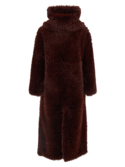 B&B COUTURE Bordeaux Polyester Coat