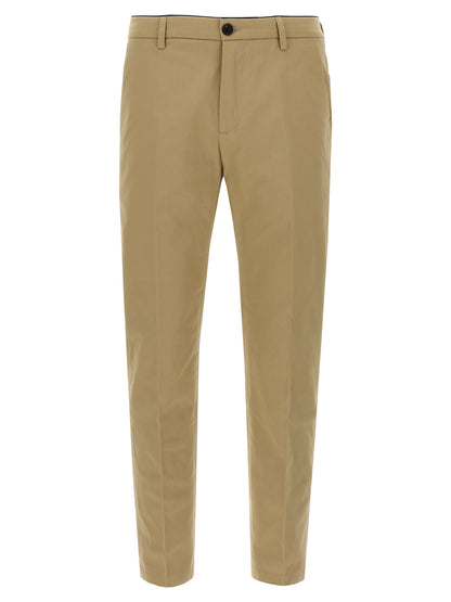 Trousers by Department 5 for men in stretch cotton beige features a artisanal silhouette, showcasing a sophisticated cropped with a cropped and for a artisanal finish.