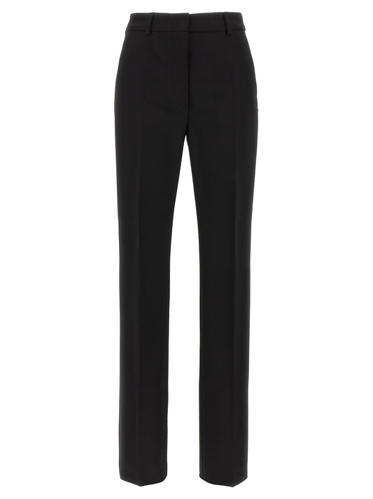 Sportmax Women's Cigarette Low Rise Stretch Viscose Trousers - Black