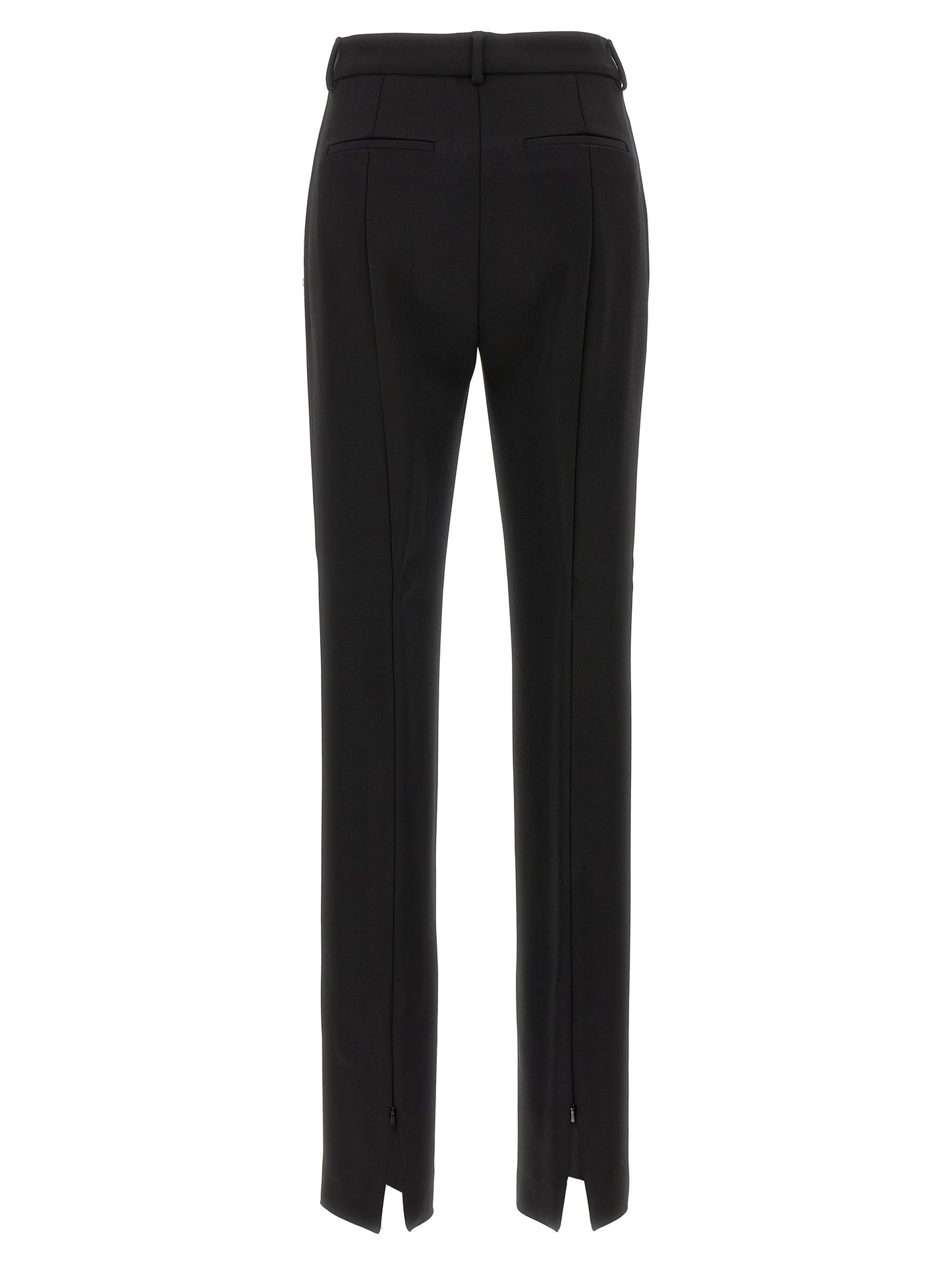 Sportmax Women's Cigarette Low Rise Stretch Viscose Trousers - Black