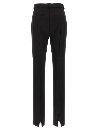 Sportmax Women's Cigarette Low Rise Stretch Viscose Trousers - Black