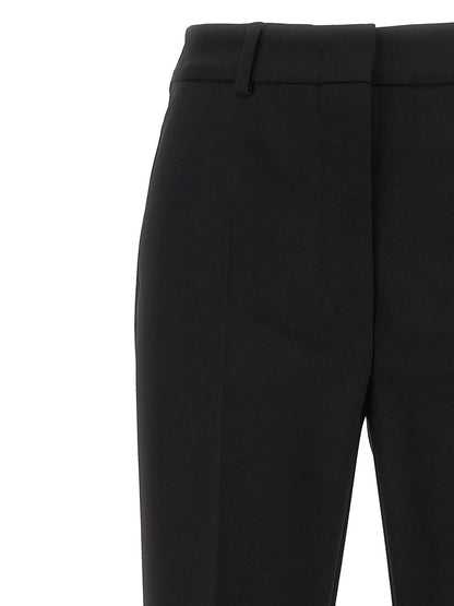Sportmax Women's Cigarette Low Rise Stretch Viscose Trousers - Black