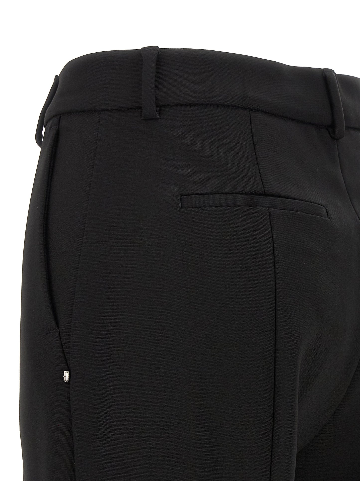 Sportmax Women's Cigarette Low Rise Stretch Viscose Trousers - Black