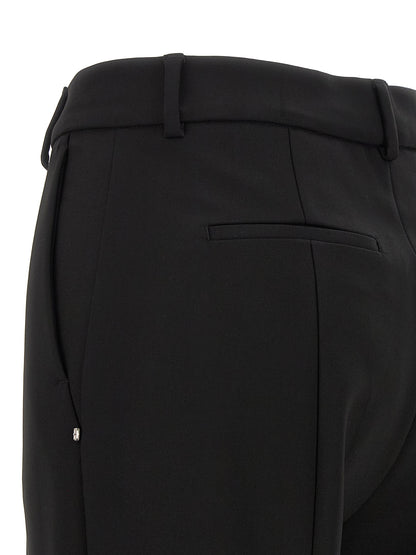Sportmax Women's Cigarette Low Rise Stretch Viscose Trousers - Black