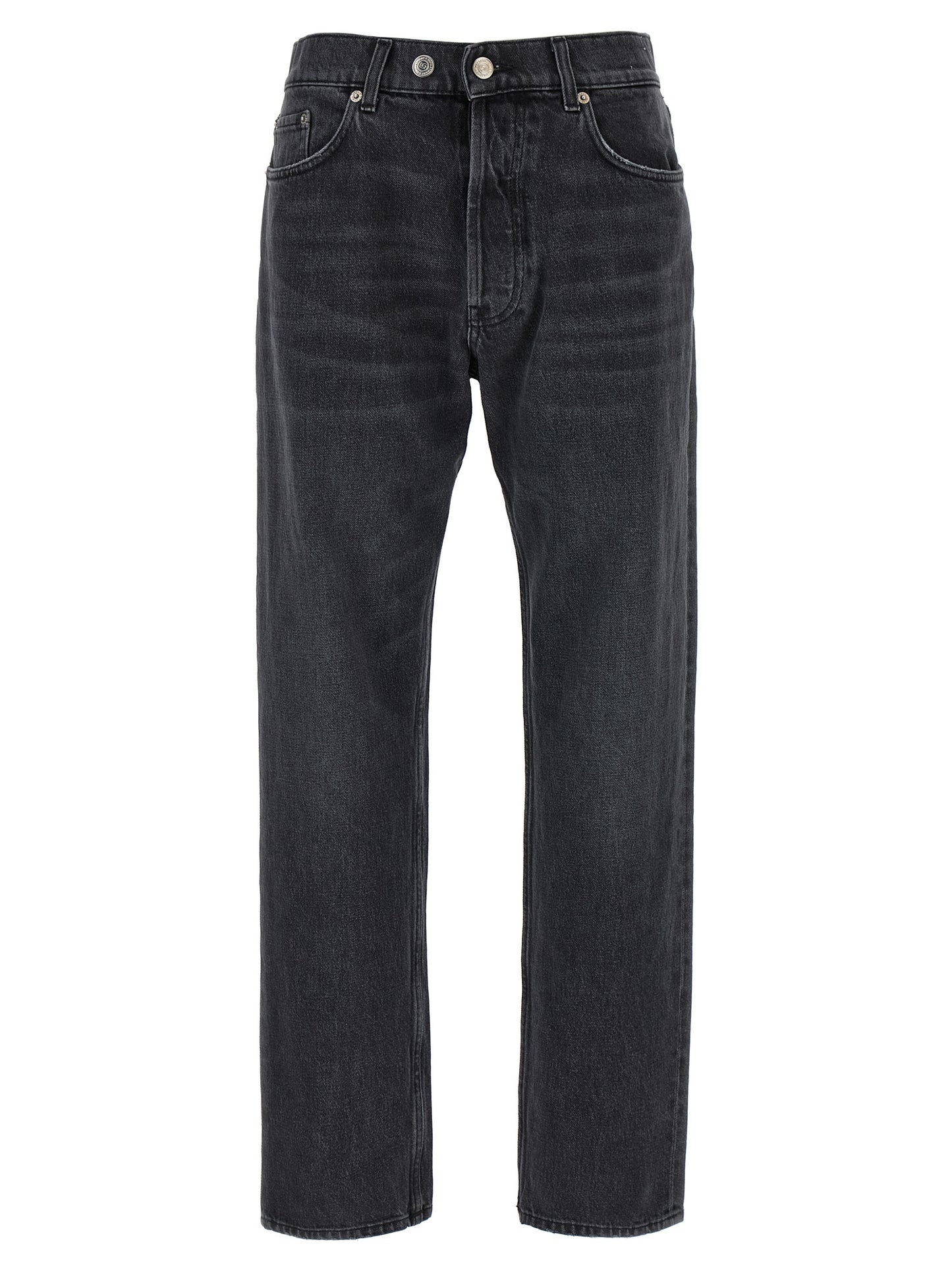 Jeans by Department 5 for men in stretch denim cotton black features an refined tailoring silhouette, showcasing a premium straight-leg & cropped with a and cropped cut for a refined tailoring look.