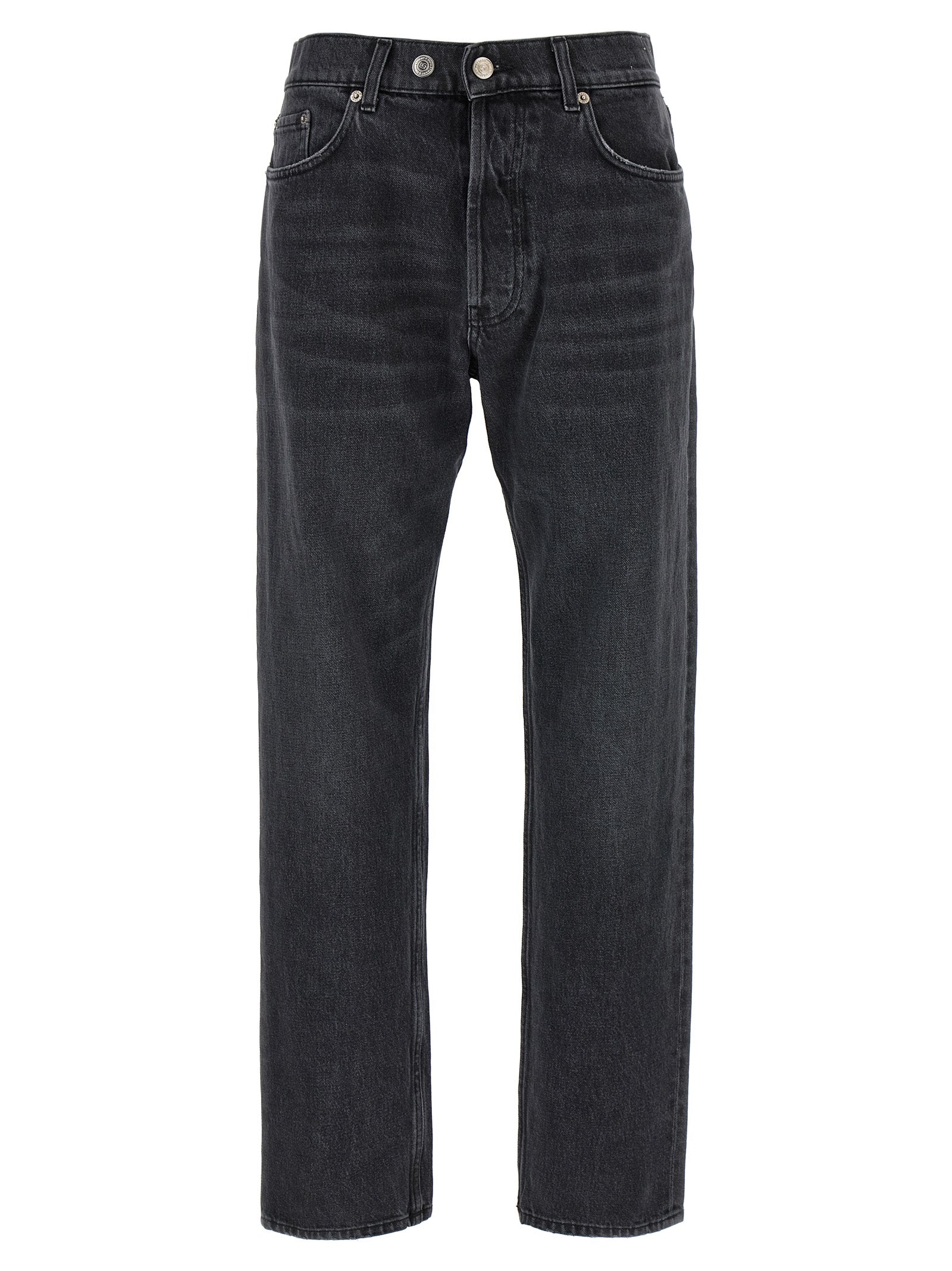 Jeans by Department 5 for men in stretch denim cotton black features an refined tailoring silhouette, showcasing a premium straight-leg & cropped with a and cropped cut for a refined tailoring look.