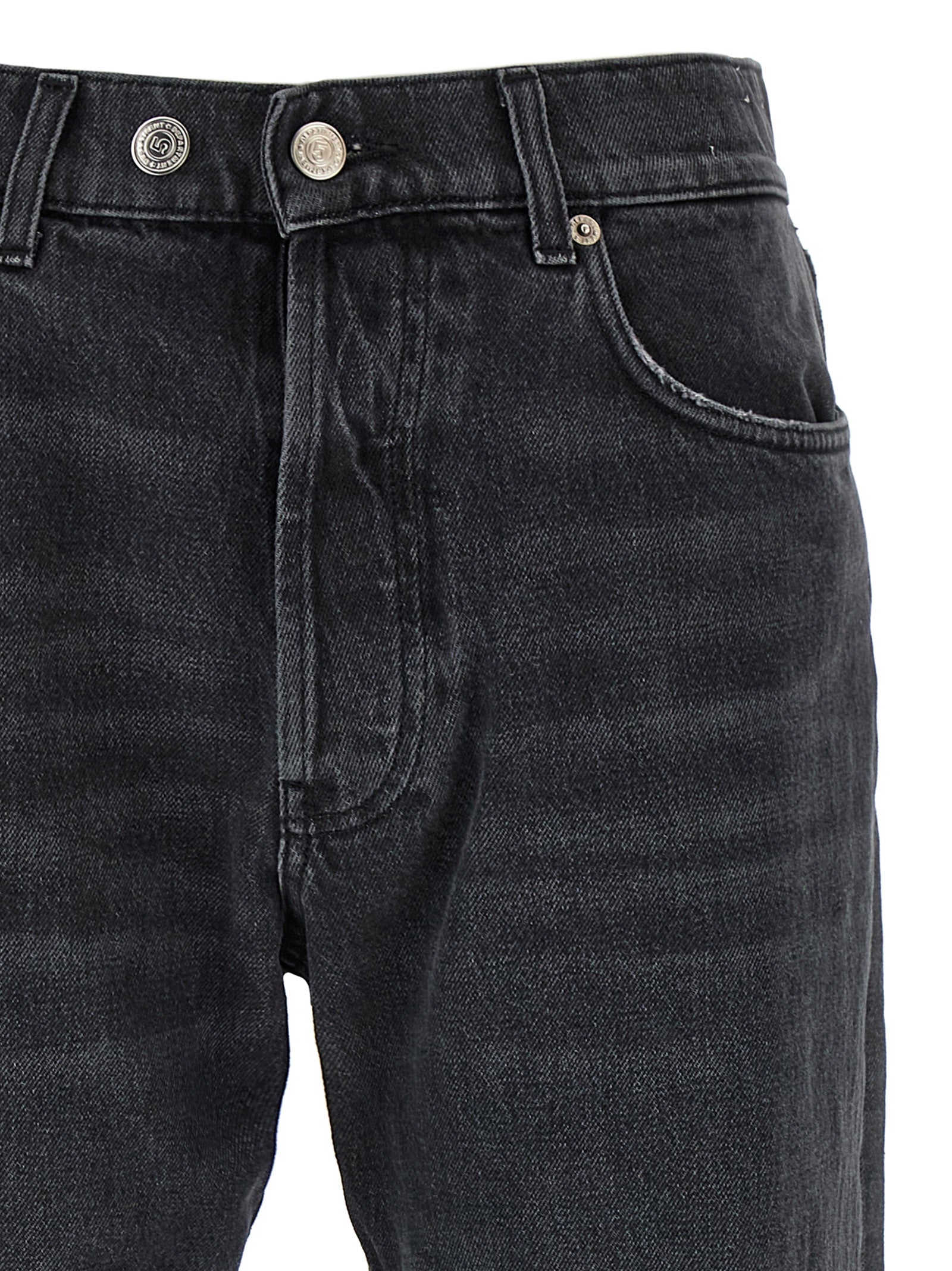 Jeans by Department 5 for men in stretch denim cotton black presents a tailored silhouette, showcasing a tailored straight-leg & cropped and cropped cut with a refined for a truly tailored aesthetic.