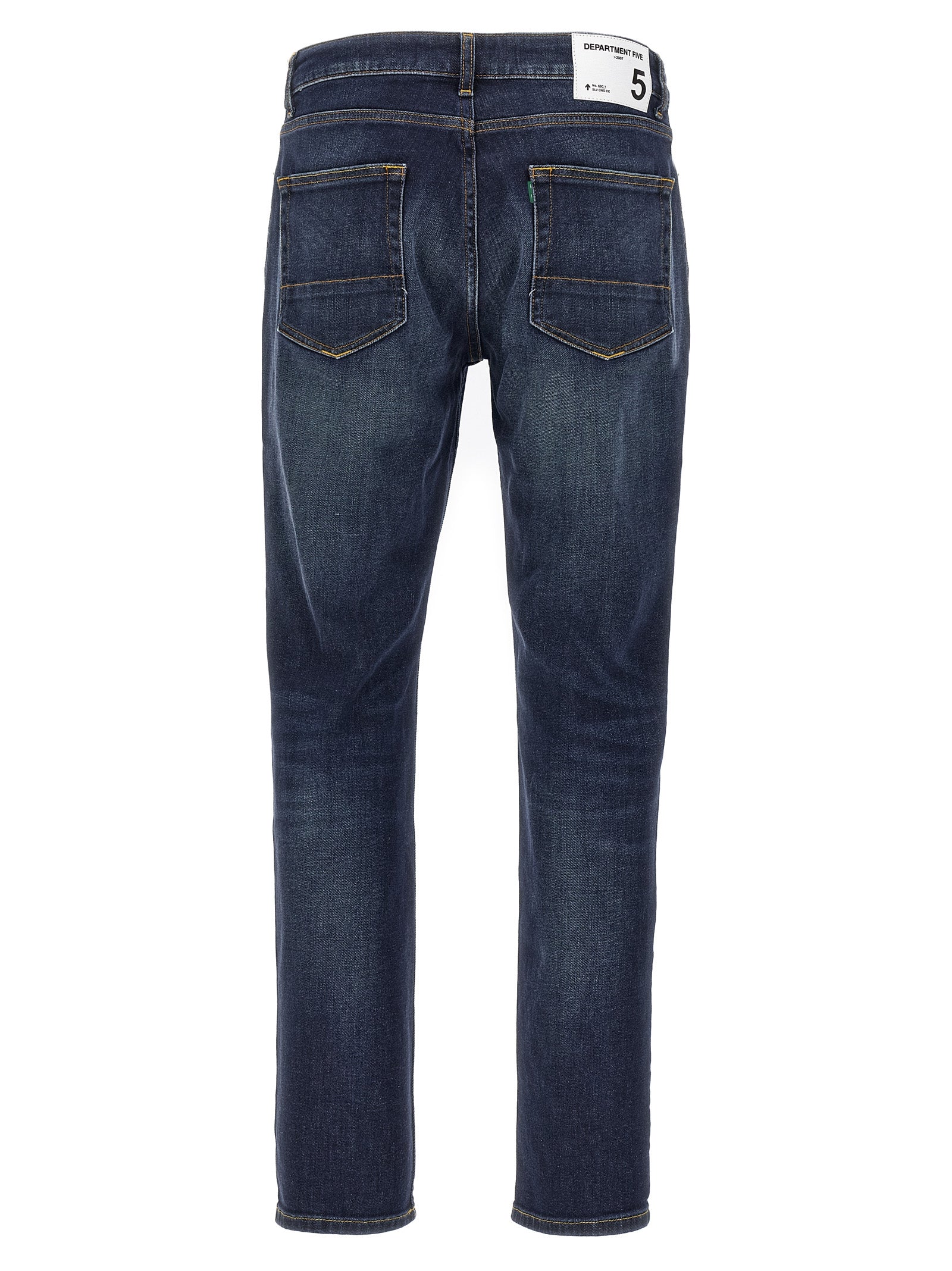 Jeans by Department 5 for men in stretch denim cotton blue features a refined silhouette with a refined straight-leg & regular-fit, defined by a and a refined long for a refined finish.