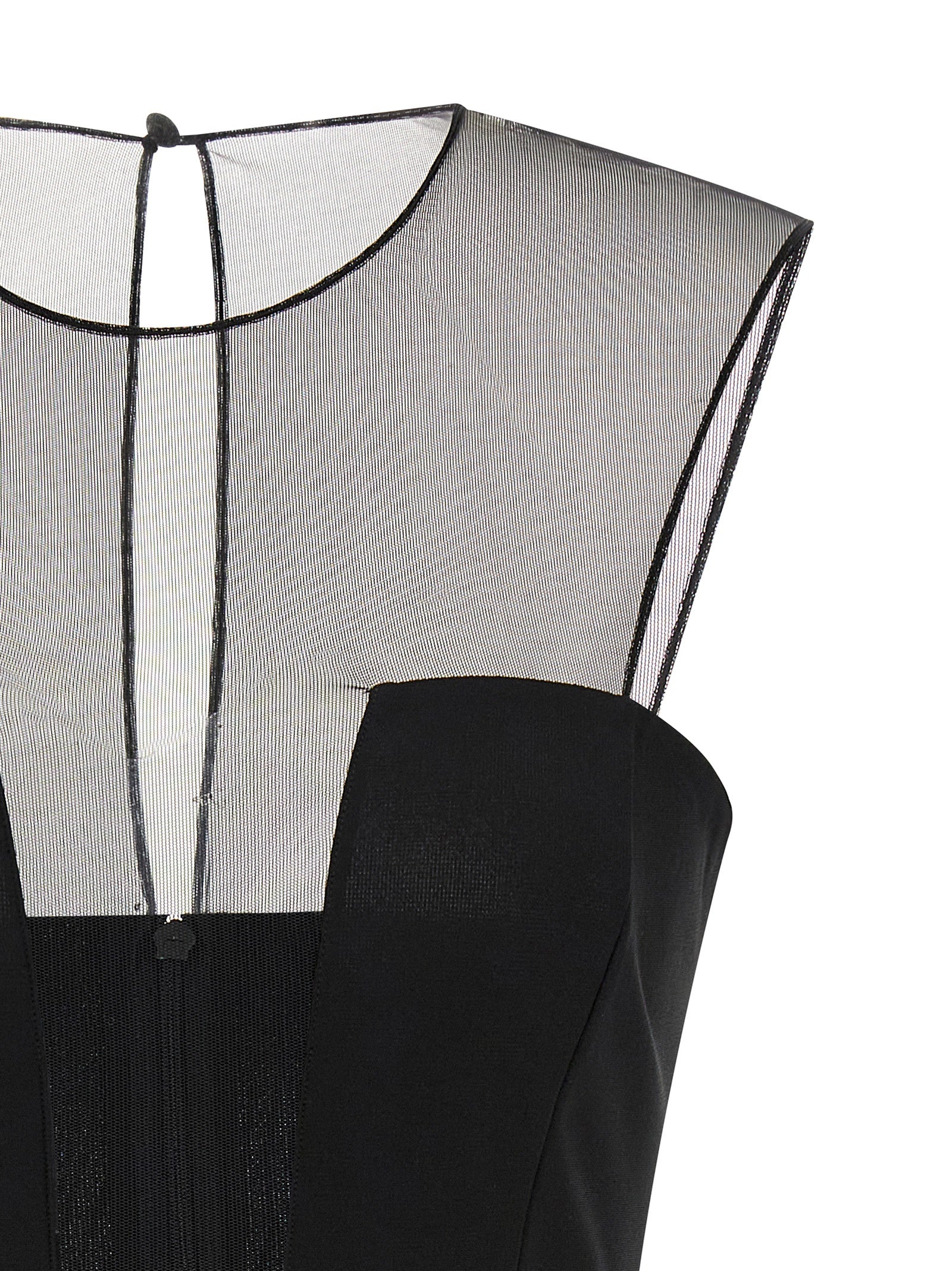 Dress by Nensi Dojaka for women in stretch viscose polyester black features an eye catching silhouette with a sophisticated asymmetric neckline, elegant , and a refined short for a eye catching aesthetic.